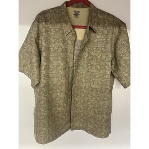 Vintage Bugle Boy Men's Tropical Button Up Large 90s Era